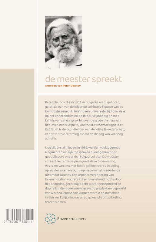 Achterkant van De meester spreekt