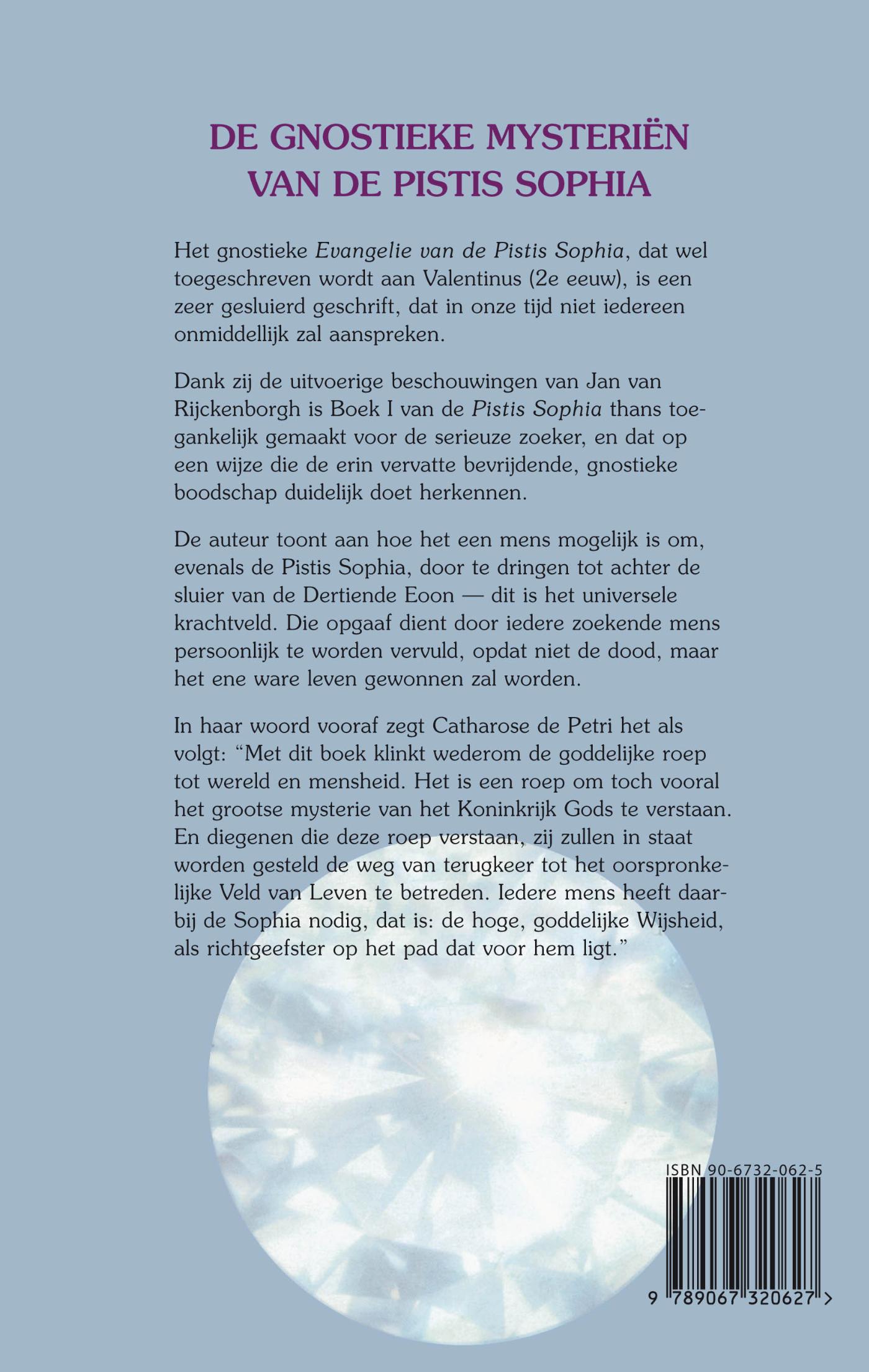 Achterkant van De Gnostieke mysterien van de Pistis Sophia