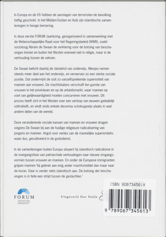 Achterkant van De botsing der beschavingen en de strijd der geslachten