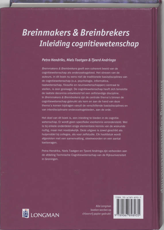Achterkant van Breinmakers & breinbrekers