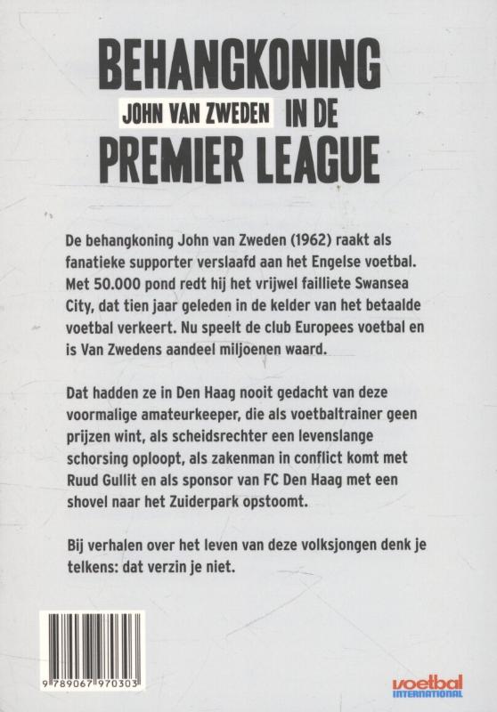 Achterkant van John van Zweden