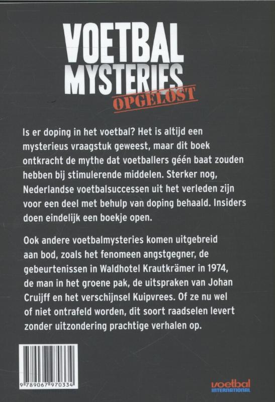 Achterkant van Voetbalmysteries