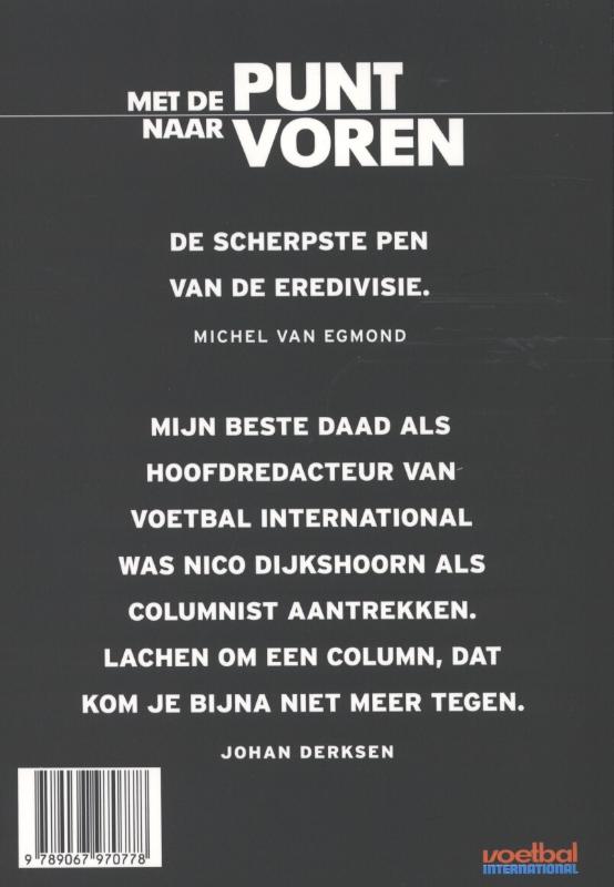 Achterkant van Met de punt naar voren