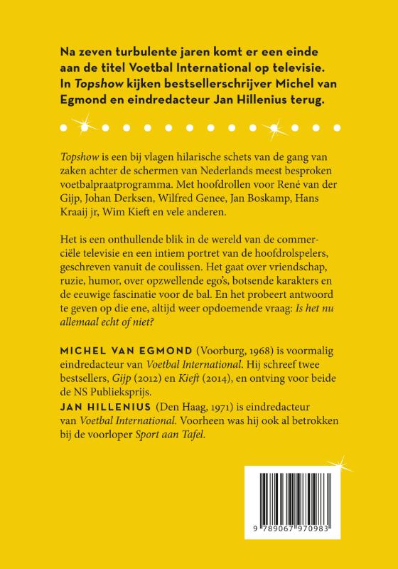 Achterkant van Topshow