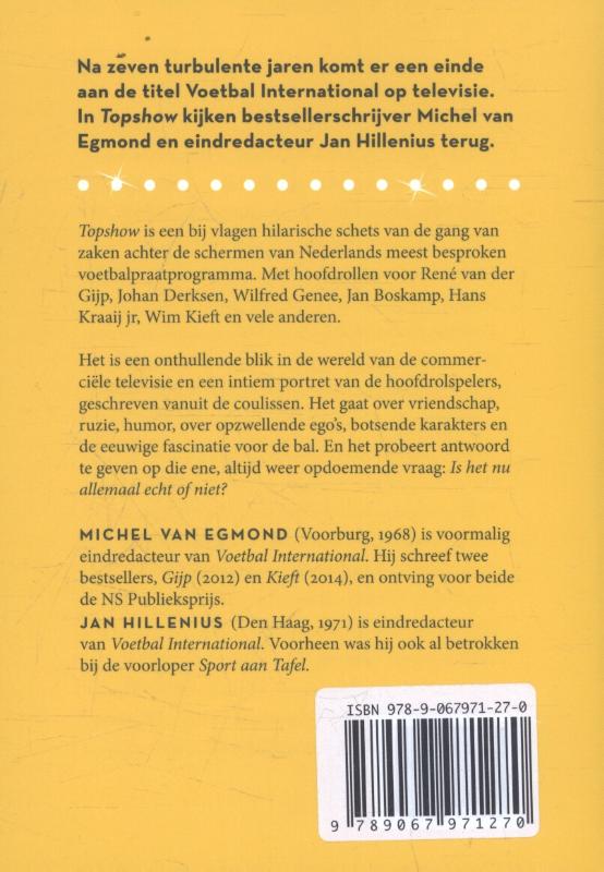 Achterkant van Topshow