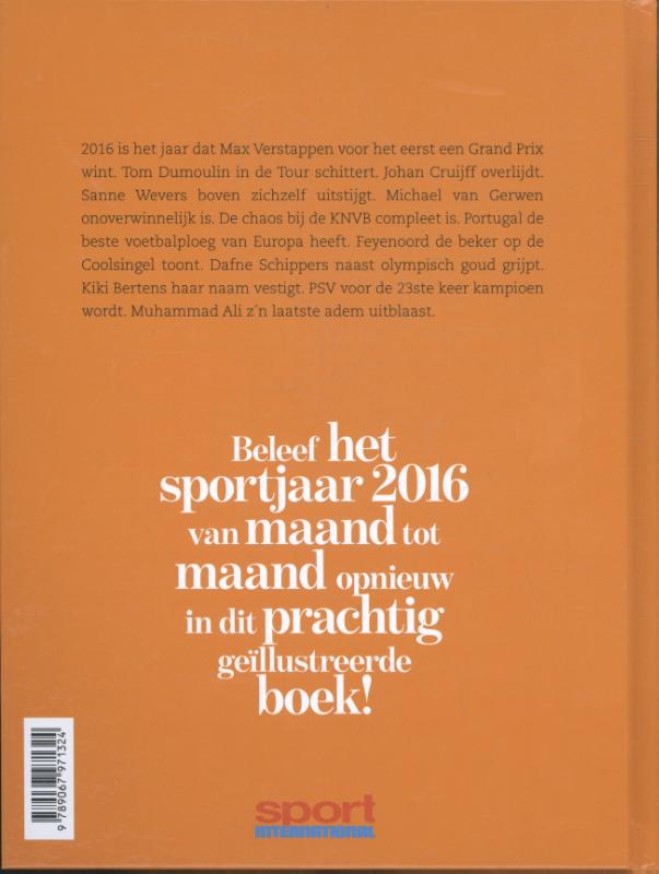 Achterkant van Het Sportjaar 2016