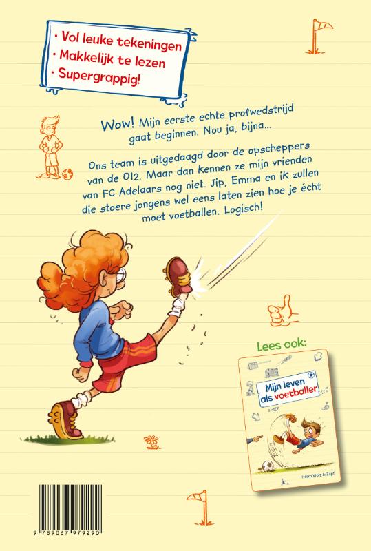 Achterkant van Mijn eerste profwedstrijd