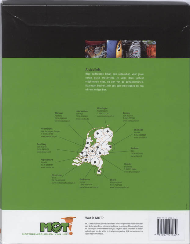 Achterkant van Motorrijles cadeaubox