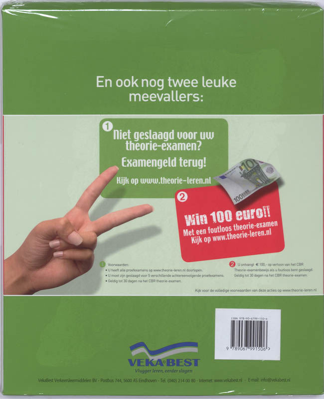 Achterkant van Motor verkeersregels + 15u Internet examentraining