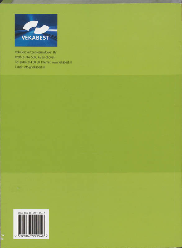 Achterkant van Motor rijbewijs A verkeersregels