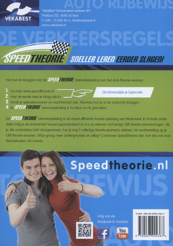 Achterkant van Autorijbewijs Speedtheorie 2 in 1 pakket