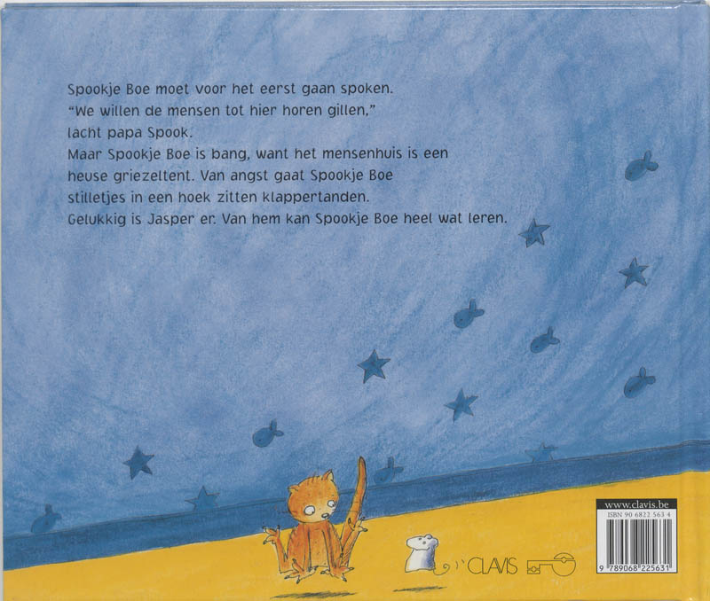 Achterkant van Spookje Boe