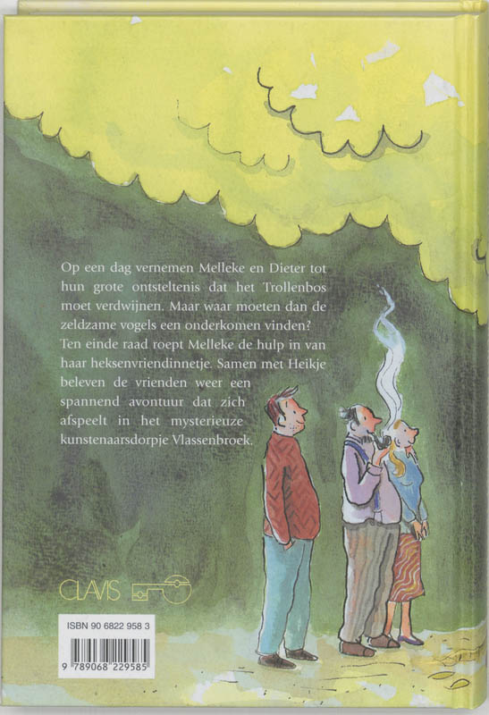 Achterkant van Heikje Heks in het trollenbos