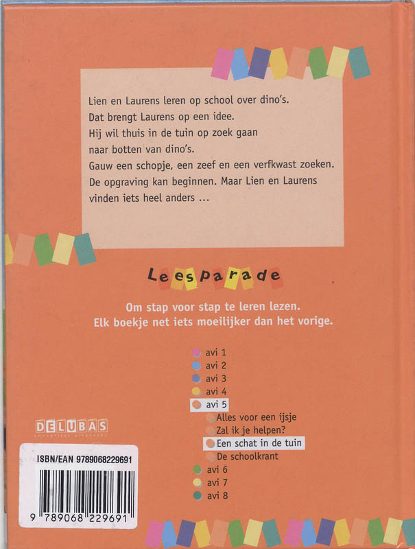 Achterkant van Een schat in de tuin