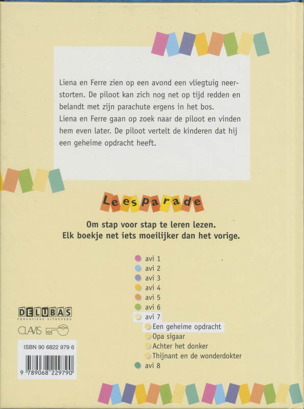 Achterkant van Een geheime opdracht