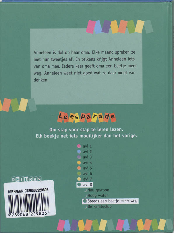 Achterkant van Steeds een beetje meer weg