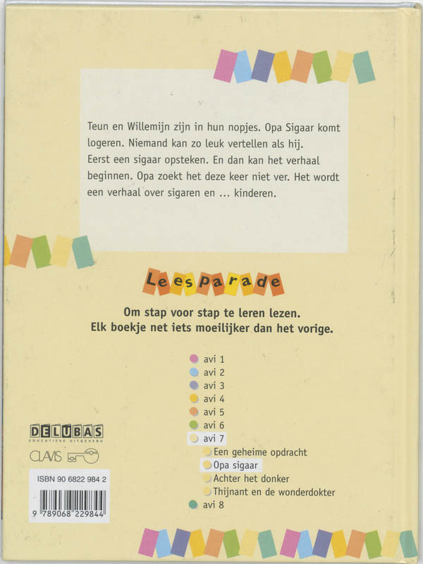 Achterkant van Opa Sigaar