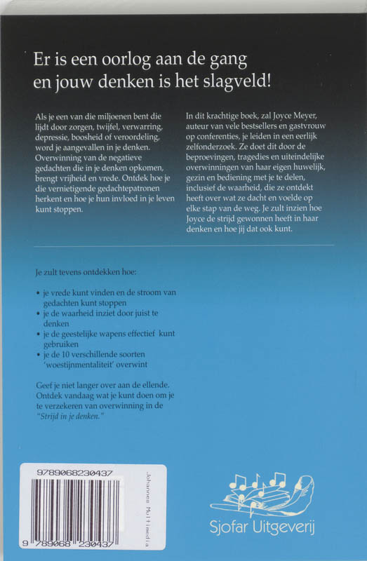 Achterkant van Strijd in je denken