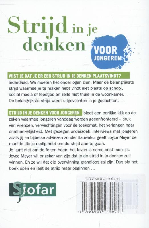 Achterkant van Strijd in je denken voor jongeren