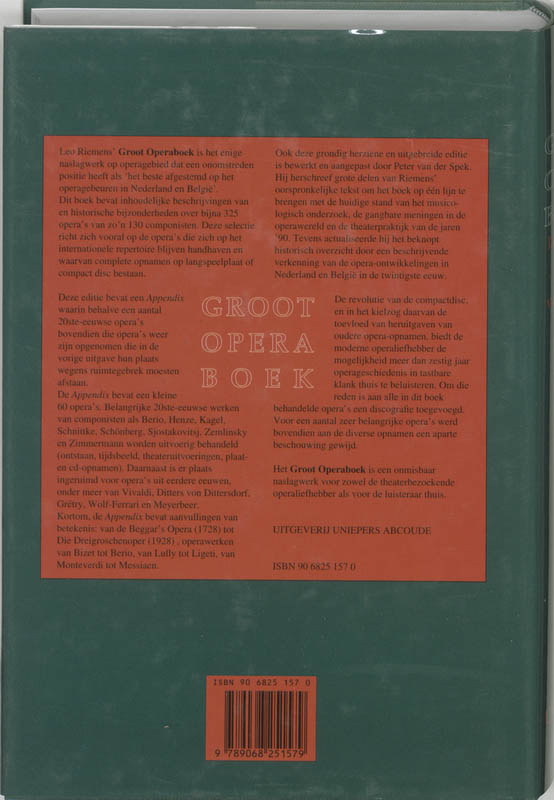 Achterkant van Groot operaboek