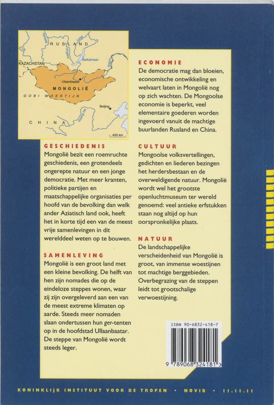 Achterkant van Mongolië