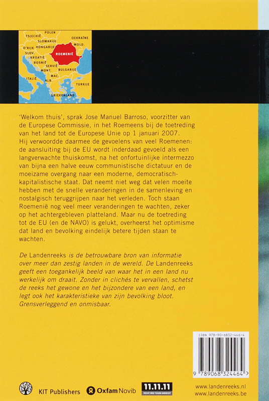 Achterkant van Landenreeks Roemenie