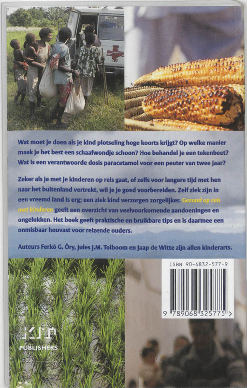 Achterkant van Gezond op reis met kinderen