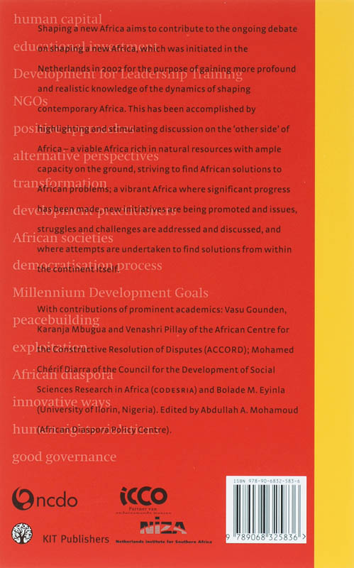 Achterkant van Shaping a New Africa
