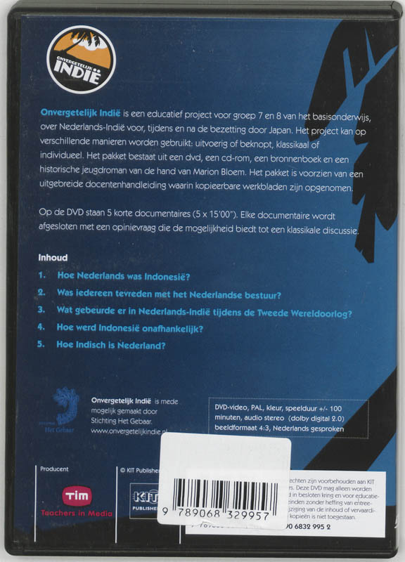 Achterkant van Onvergetelijk Indie