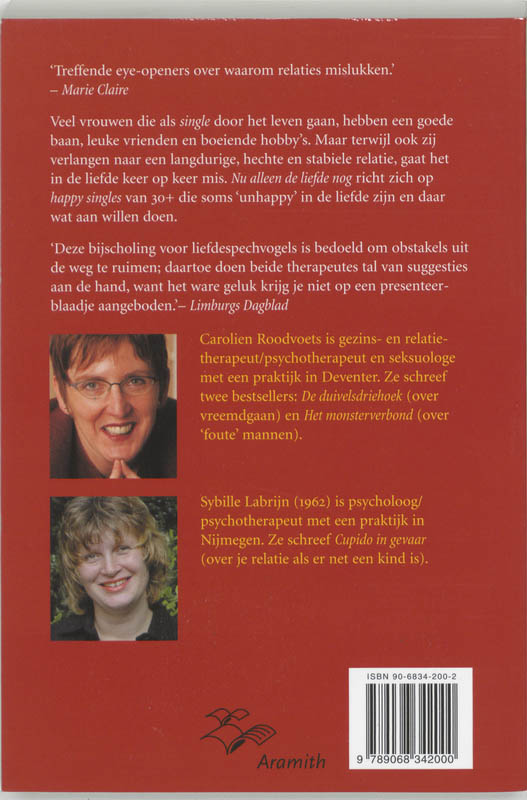 Achterkant van Nu alleen de liefde nog