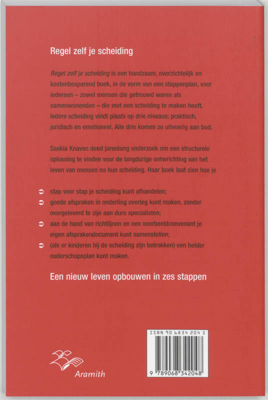 Achterkant van Regel zelf je scheiding