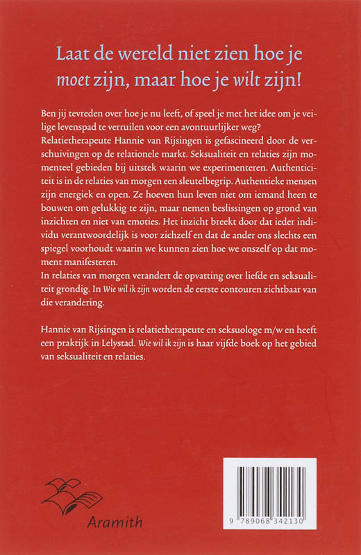 Achterkant van Wie wil ik zijn