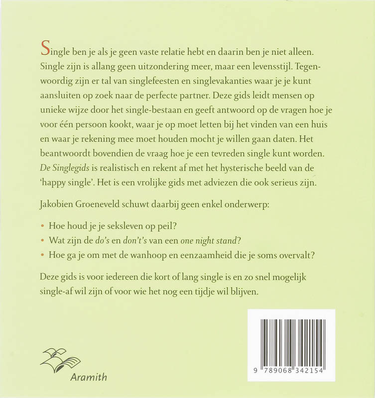Achterkant van Singlegids