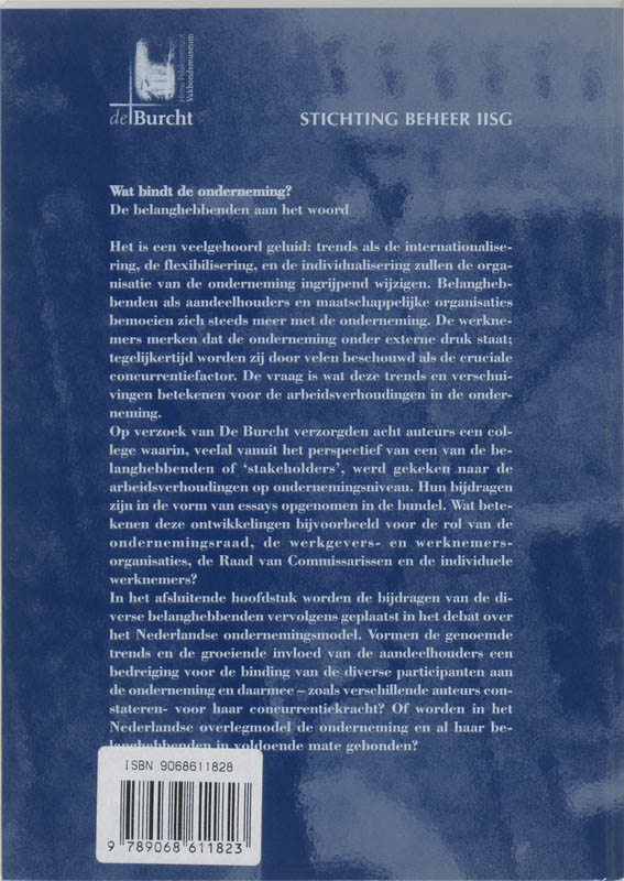 Achterkant van Wat bindt de onderneming?