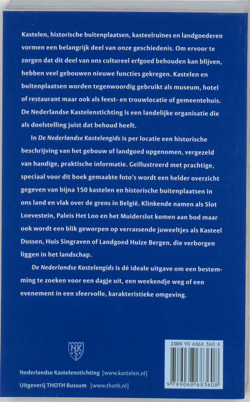 Achterkant van De Nederlandse Kastelengids