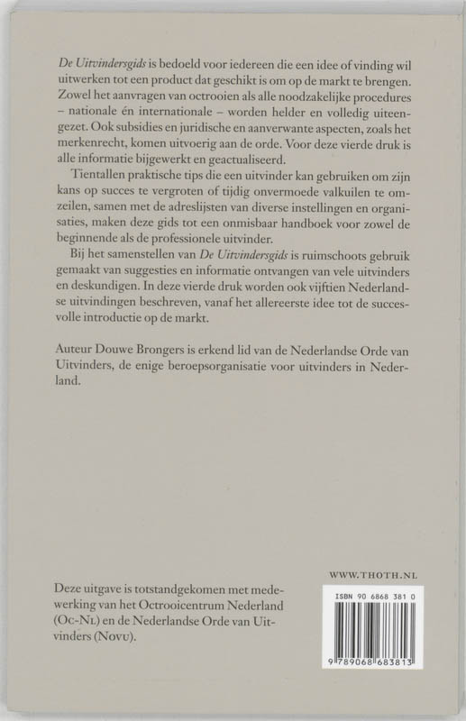 Achterkant van De uitvindersgids
