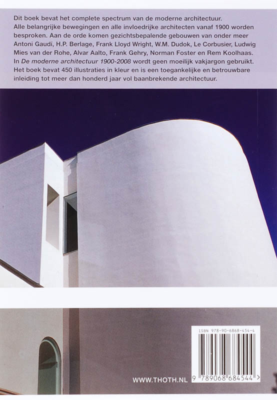 Achterkant van De moderne architectuur 1900-2008