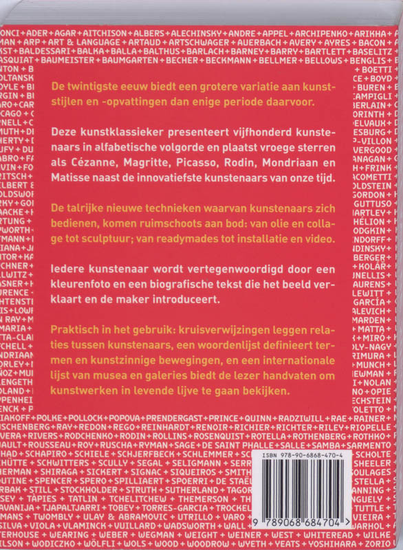Achterkant van De kunst van de 20ste eeuw