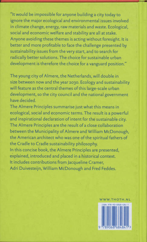 Achterkant van The Almere Principles