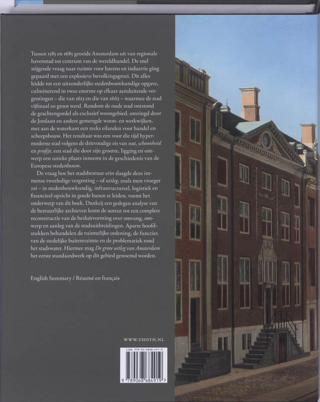 Achterkant van De grote uitleg van Amsterdam