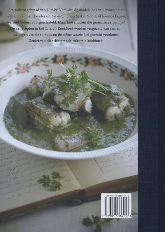 Achterkant van Literair kookboek