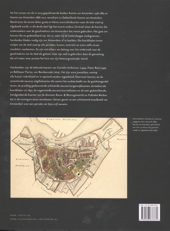 Achterkant van Gedetailleerde kaarten van Amsterdam