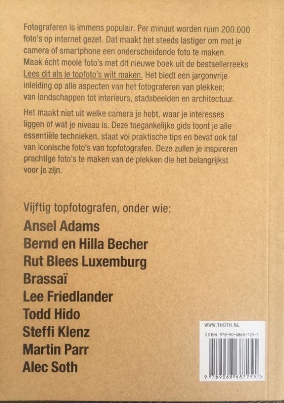 Achterkant van Lees dit als je topfoto's van plekken wilt maken