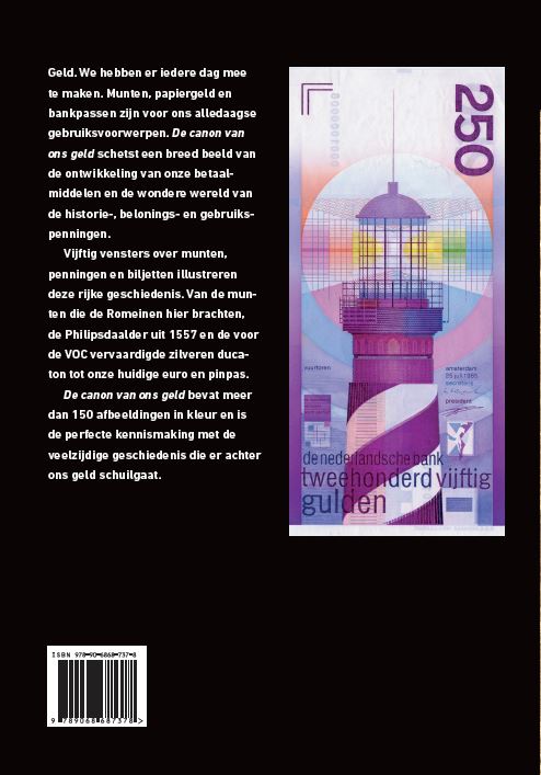 Achterkant van De canon van ons geld