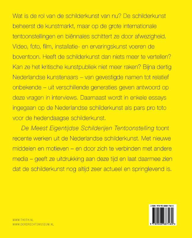Achterkant van De meest eigentijdse schilderijen tentoonstelling