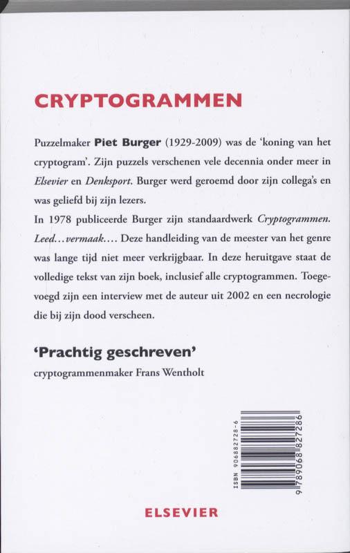 Achterkant van Cryptogrammen