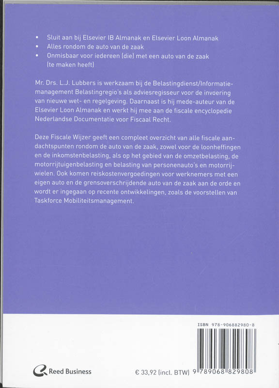 Achterkant van Auto van de zaak 2010