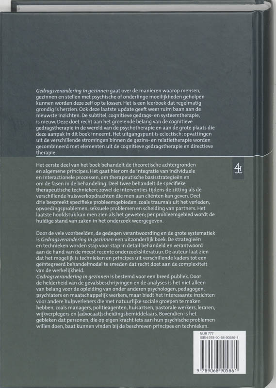 Achterkant van Gedragsverandering in gezinnen
