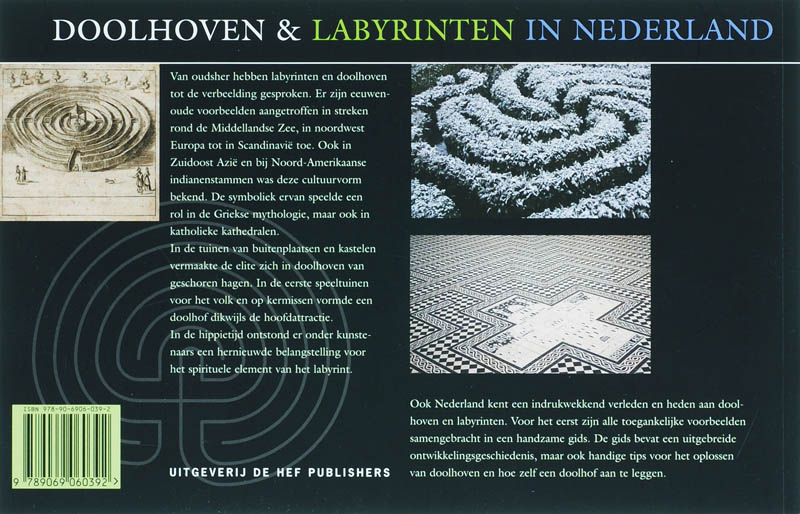 Achterkant van Doolhoven en labyrinten in Nederland