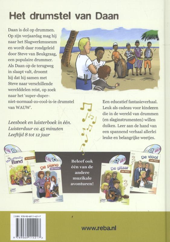 Achterkant van Het drumstel van Daan
